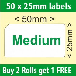 50 25mm our medium size labels